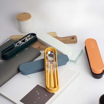 UH홈데코 휴대용 도시락 수저 케이스 세트, 블랙