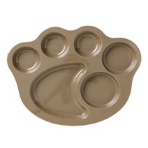 이더멜라민 어린이 곰발식판 어린이집 유치원 배식 다이어트식판, 카페브라운
