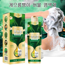 일본염색약 머리염색 강소예의 화이트 헤어 컬러링 폼 화학성분이 들어가지 않은 순수 식물성 염료, 300mL, 브라운, 1개