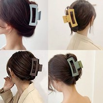 이쁨달다 무광 빅사각 집게핀 숱부자 스퀘어 대형 7color 컬러선택 파우치증정