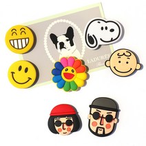 쇼핑채널1번지 캐릭터그립톡 스마일 귀여운 커플 꽃 핸드폰 그립톡 핑거링, 캐릭터그립톡 스누피