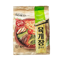 풀무원 생면식감 육개장 칼국수 4입, 옵션2 - 신선포장 (아이스박스포장)