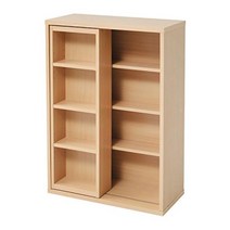 JK 플랜 6BOX 시리즈 슬라이드 책장 슬라이드 식 대용량 수납 책장 랙 폭 60 cm 내츄럴 fr-049-na