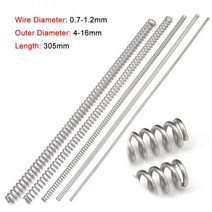 인장스프링 스텐인장스프링 금형 1/2/305 PCS 0.7mm Y 형 압축 스프링 장압 와이어 직경 0.8/1/1/304. 2mm 스테인레스 스틸 사용자 정의 가능, 3 Pcs, 1x12x305mm