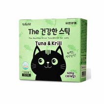 The 건강한스틱 고양이 습식 츄르 참치&크릴새우 30P, 6팩