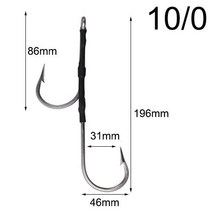 어시스트훅 농어지그헤드 갈치루어채비스테인레스 스틸 보조 참치 지그 낚시 후크 이중 날카로운 강한 빅, 05 10-0