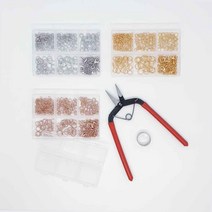 악세사리 오링 O링 키트 오링반지 공구셋트 악세사리부자재 액세서리DIY, B. 오링케이스+오링반지+평집게, 오링컬러(OR(실버))