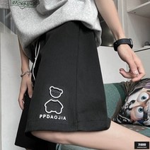 가바바 남성 빅사이즈 반바지 데이트할 때 편안한 귀여운 곰돌이 데일리 밴딩팬츠 5XL까지 G67804