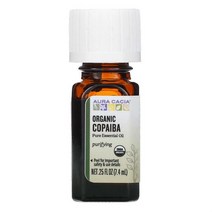 AURA CACIA 순수 에센셜 오일 유기농 코파이바, 단색, 한 사이즈