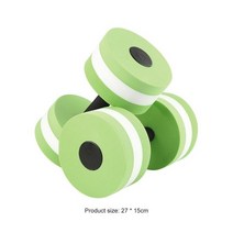 2pcs 폼 아쿠아 덤벨 수생 에어로빅 운동 피트니스 덤벨 수영장 운동 장비, 초록, 중국
