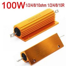 튜브 앰프 테스트 더미 부하 전력 증폭기용 금속 저항기 100W 와트 1ohm 1R 2ohm 4 ohm 4R 8ohm 10ohm 10R, 단일, 1개