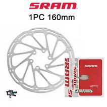 자전거 브레이크 1/2pc SRAM 자전거 로터로드 마운틴 바이크 로터 160mm 180mm 203mm MTB 디스크 브레이크 로터 SRAM 용 스테인레스 센터 라인 로터, 2PC 160mm-160mm