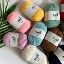온다코튼 뜨개실 코바늘실 면사 인형뜨개실 가방뜨기, 코랄