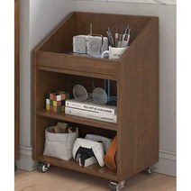 이동식 수납장 우드 침실 책상 옆 다용도 미니 이동, C