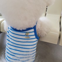 강아지마린룩 파라솔 여름나시 바캉스옷 S-2XL, 파랑