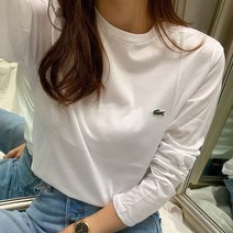 라코스테 크루넥 피마 남녀공용 긴팔 티셔츠 TH6712