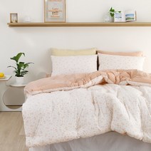 [파르페 바이 알레르망] 모리 40수 워싱면 차렵이불패드세트 (에프리콧) Q, 상세 설명 참조