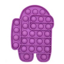 어몽어스 푸쉬팝 버블 푸시팝 실리콘 무한 뽁뽁이 무지개 피젯 꾹꾹이, 퍼플