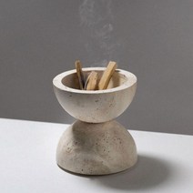 팔로산토 인센스 홀더용 트라버틴 대리석 스페어볼 방향제 느낌