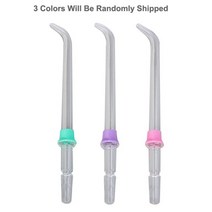waterpik 구강 세정기 표준 노즐에 맞는 3 조각 교체 클래식 제트 팁 물 flosser 마사지 잇몸 단단한 치아, 무작위로 색상