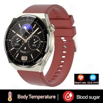 ECG PPG 스마트 워치 남성 건강 혈압 심장 박동 피트니스 스포츠 시계, [04] Red