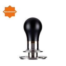 커피템핑 템퍼 탬핑기 도징링 도징컵 58mm58.5mm 탄성 조절 가능한 커피 탬퍼 304 스테인레스 스틸 나무 손잡이 플랫 압력 프레스 해머 바리스타 도구, E, 58.35mm