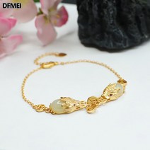 DFMEI 백옥쌍족제비 걱정동전팔찌