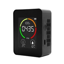CO2 센서 미터 LED 공기 측정기 스마트품질 분석기 가정용 대기 오염 모니터 가스, 03 black 1피스s