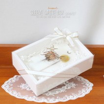 중앙패키지 투명 슬리브 화이트 상자(직사각)