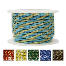 유니아트 4000 롤 꽈배기끈 은색 분홍, 40개