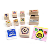 콕콕 찍어 요리조리 예쁘게 꾸미는 우드스탬프 10종 세트 3호 (4개)