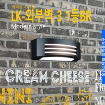 램프코리아 LED 벽등 외벽등기구 LK-외벽등-3 1등 BR 외벽등, 주광색-환하게 밝은 흰