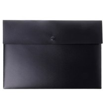 A4 크기 휴대용 PP 플라스틱 봉투 파일 방수 스토리지 백 문서 폴더, 검은색