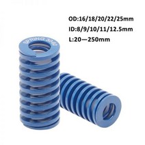 블루 라이트 로드 몰드 다이 스프링 나선형 스탬핑 압축 OD 1625mm ID 8125mm 길이 20250mm, 25mm, 25mm