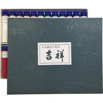 길상 Kissho 분채 물감 12색 24색 30색 동양화 민화, 24색 세트ml