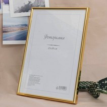 A4 사이즈 크기 플라스틱 아크릴 심플 라인 상장 자격증 수료증 증명서 졸업 사진 그림 태극기 액자 탁상 책상 테이블 벽걸이 디피 진열 전시 액자틀 프레임 표구 골드, 실버