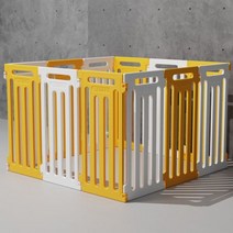 애완 동물 인클로저 개 케이지 소형견 중형 및 대형견 실내 블로우 성형 플라스틱 환경, White yellow_24PCS
