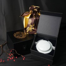 국내산 자연 아카시아꿀 도자기세트 선물 고급박스 1.2kg, 흑운학, 청 보자기