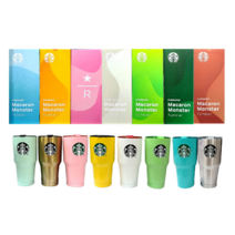 스타벅스 마카롱 대용량 몬스터 텀블러 900ml 빨대포함 답례품 돌찬치선물, 그린