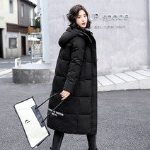 겨울 여성경량롱패딩 누빔 점퍼 코트 재킷 퍼 재킷 한국 스타일 긴 무릎 위 코튼 파카 재킷