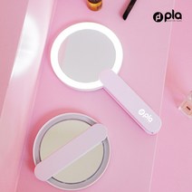 플라 LED 가벼운 패션 손거울 핑크, 단품