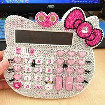 귀여운계산기 미니 레트로 계산기 창의력탄 음악음성대버튼 학생사무용 컴퓨터, 03 빅사이즈 화이트 드릴 셧다운