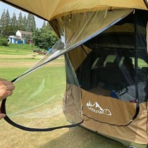 카라반어닝텐트 스크린하우스 어닝텐트 텐트트레일러 메쉬쉘터 모기장쉘터 suv car trunk tent rear tent auto-driving tour 바베큐 캠핑 car, 3레이어 카키