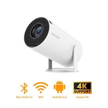 무선 미니 빔프로젝터 TFlag HY300 4K 스마트 안드로이드 와이파이 휴대용 200Ansi 홈 삼성 애플 폰 영화 1080P, 1.Smart Projector - EU 플러그