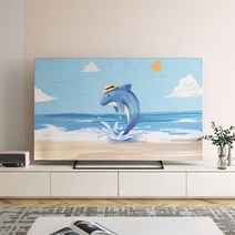 티비가리개 커버 GoodTop-LCD TV 평면 곡면 모니터 보호 커버 55 인치 수직 먼지 장식, [01] 01, [02] 37inch(93x60cm)