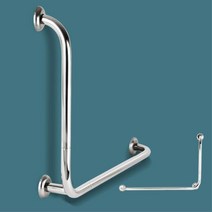 욕실 장애인 L형 안전손잡이 핸드레일 보조 환자 임산부 복지센터 화장실