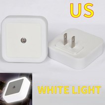 Sensor Control LED Night Light Toilet Wall Lights Baby Bedroom Lamp Backlight Closet Cabinet Stairway, 01 White US Plug