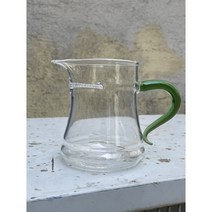 필터형 유리숙우 거름망 일체형 유리 티포트 그린 다관 (350ml)