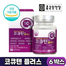 종근당건강 코엔자임Q10 코큐텐 플러스 비타민 셀렌 하루 1캡슐 먹는법, 6박스, 코큐텐플러스 500mg x 60캡슐