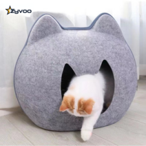 Zyvoo 큰머리야옹 고양이숨숨집 고양이텐트+고양이방석, 그레이